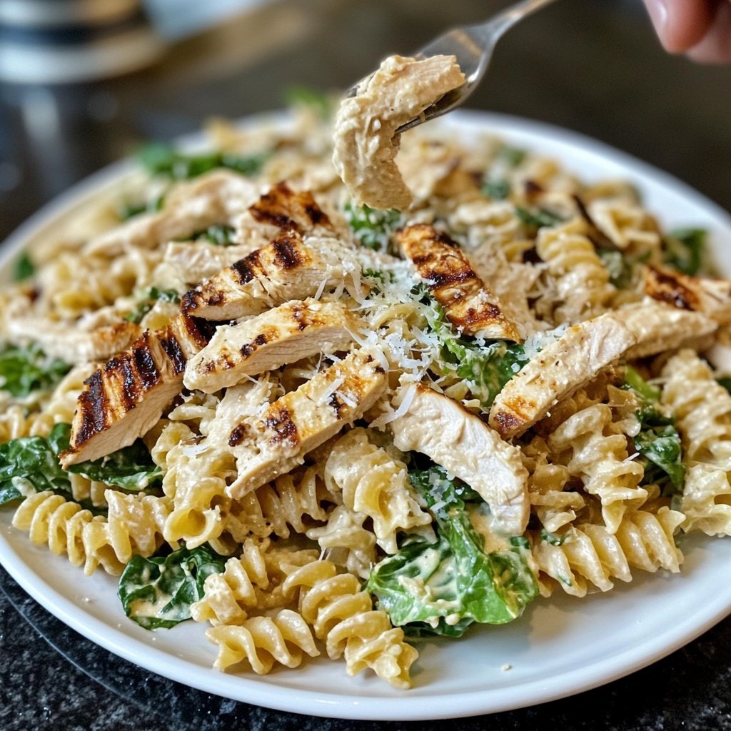 Chicken Caesar Pasta Salat