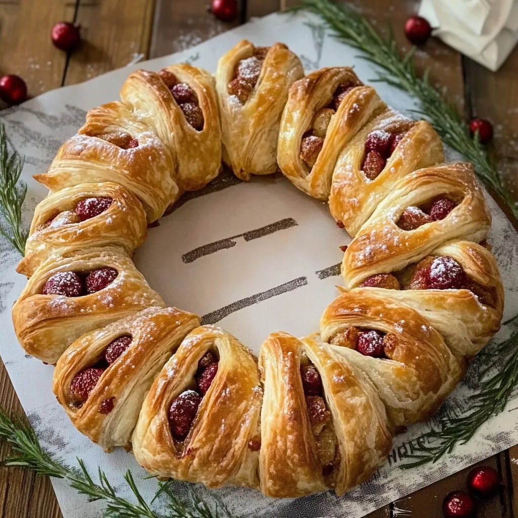 Einfacher Blätterteig-Kranz: Ein herzlicher Tear-and-Share Genuss für die Feiertage! ♥️🎄