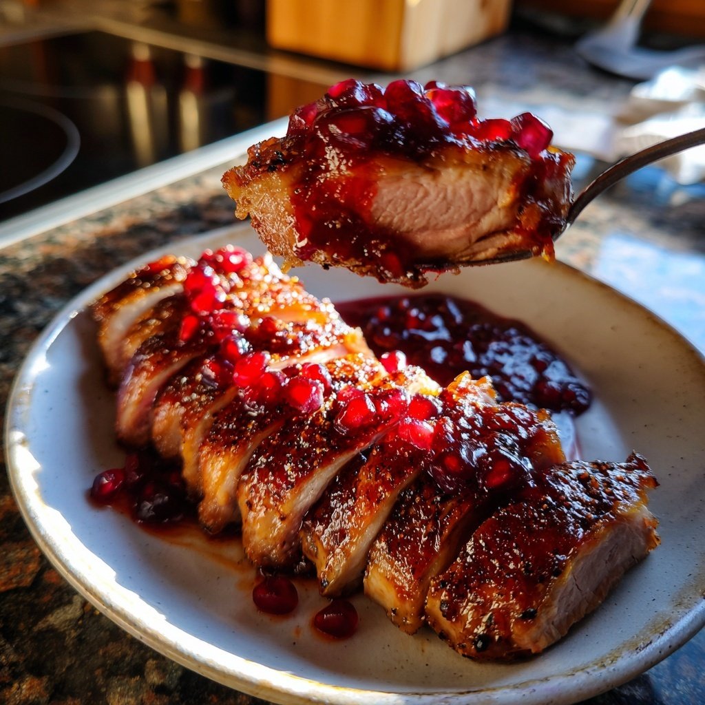 Entenbrust mit Granatapfeljus