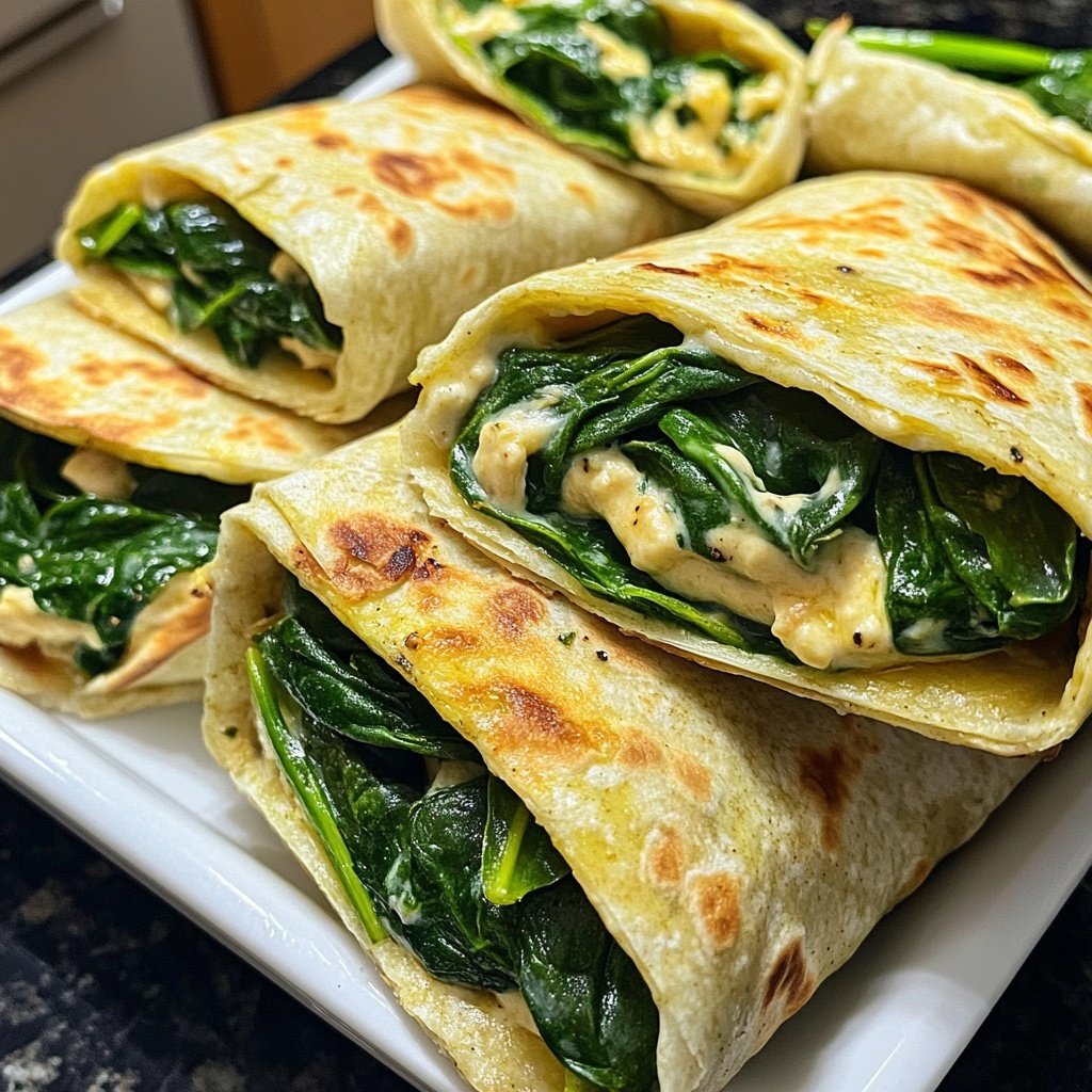 Wraps mit Spinat