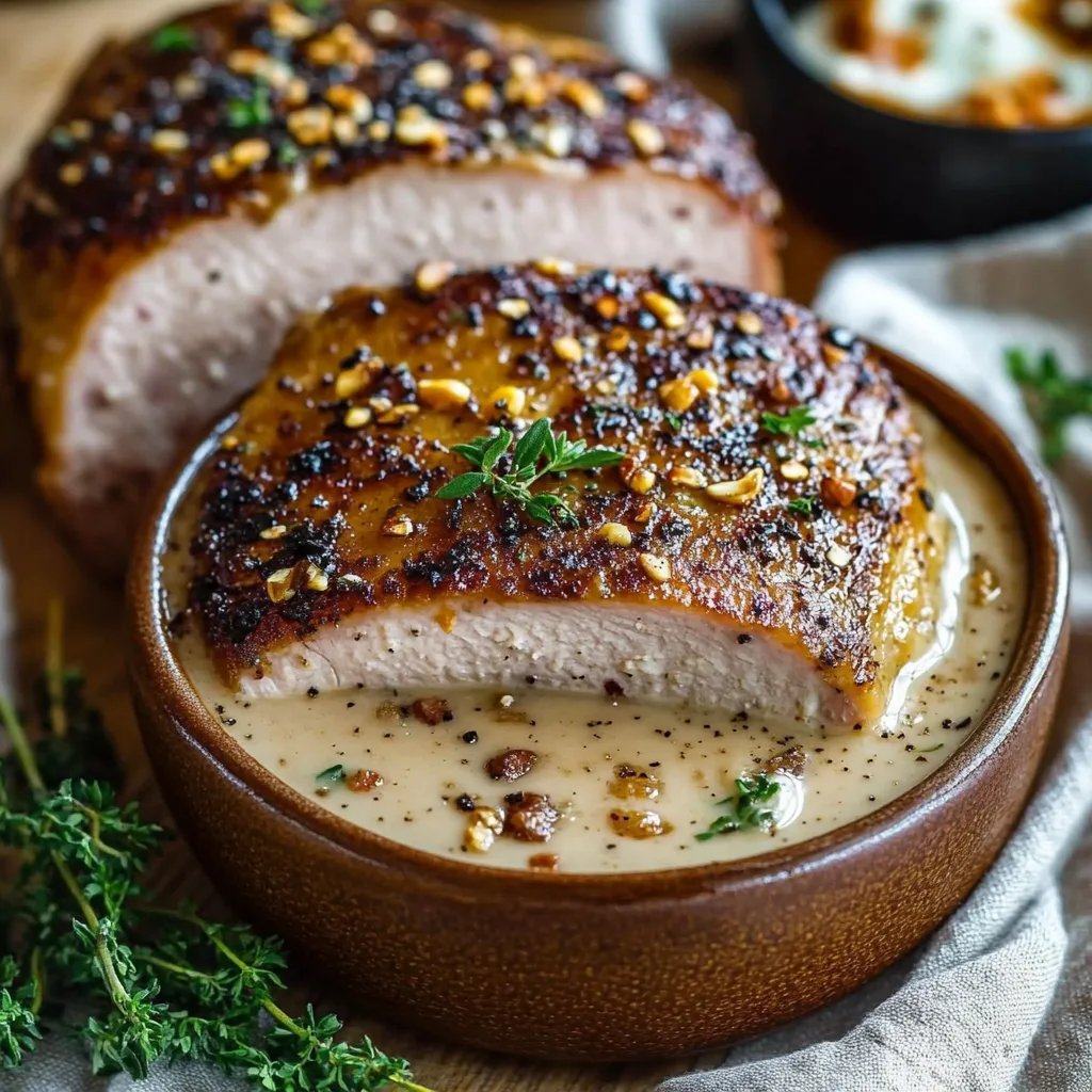 Karkówka W Musztardowej Marynacie Pieczona W Rękawie