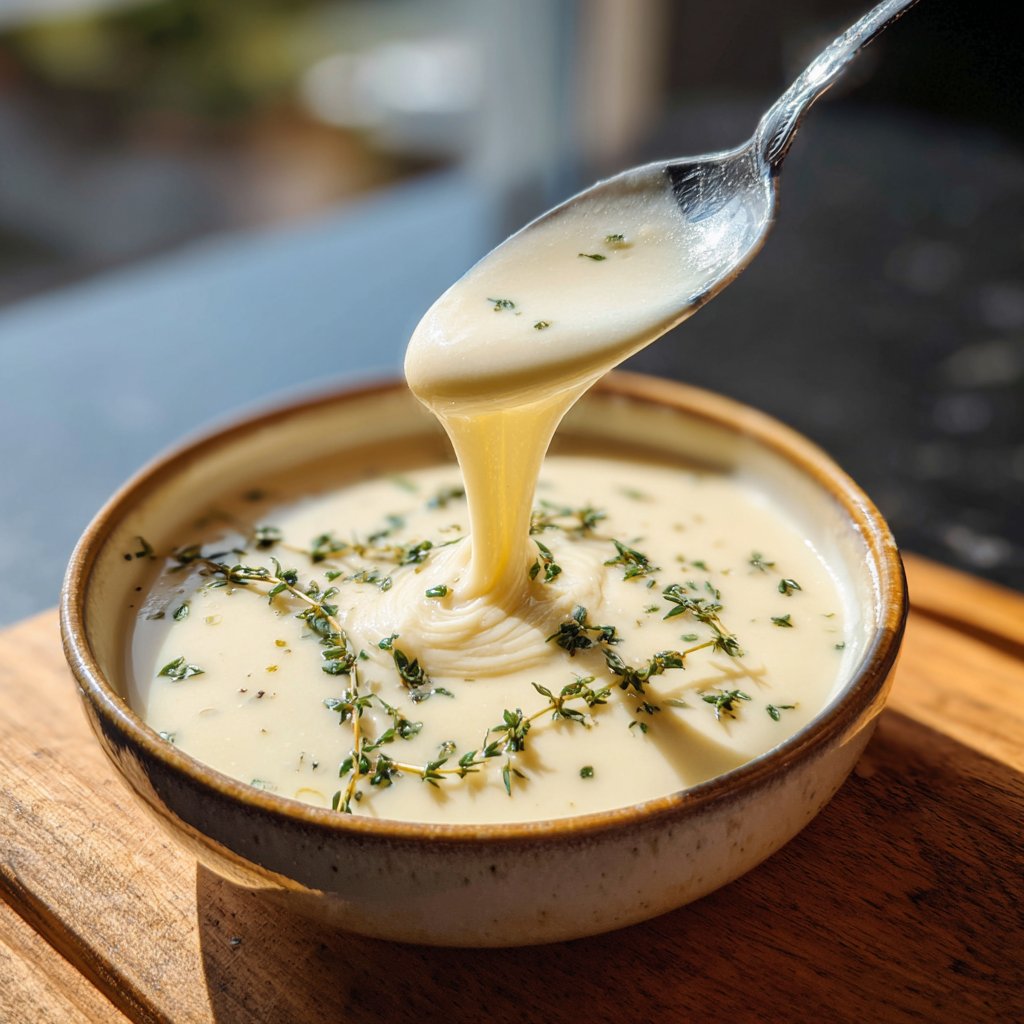 Cremige Blumenkohlsuppe mit Zitronenthymian