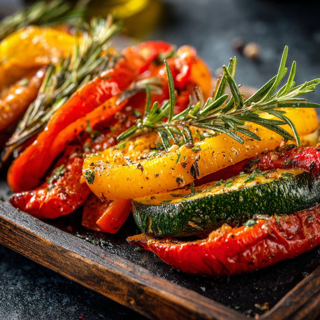 Ofengemüse mit Kräutern zum Abendessen