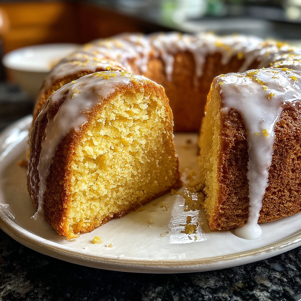 Zitronenkuchen mit Mandeln