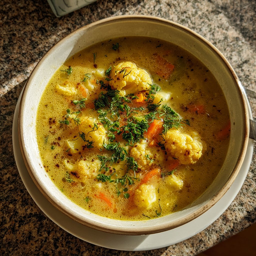 Blumenkohlsuppe mit Kartoffeln