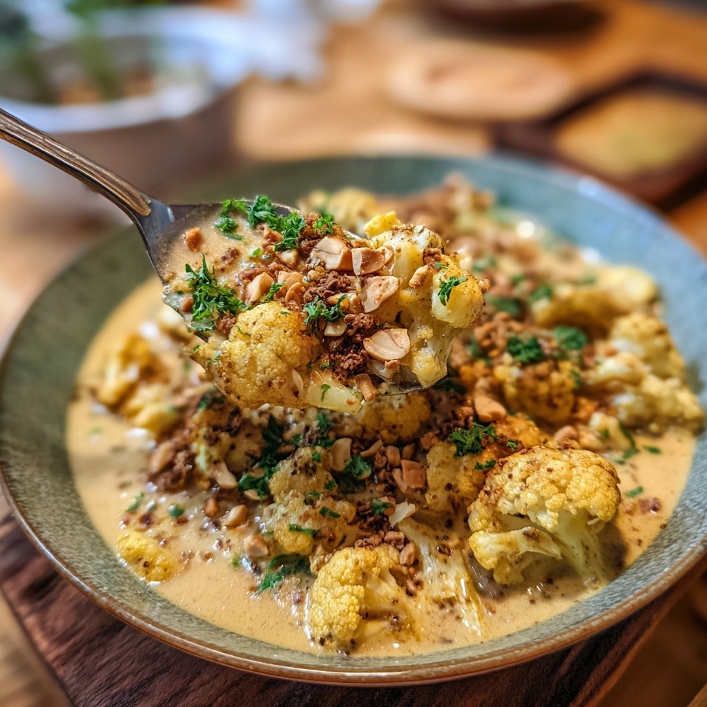 Blumenkohl Curry Mit Erdnussnote