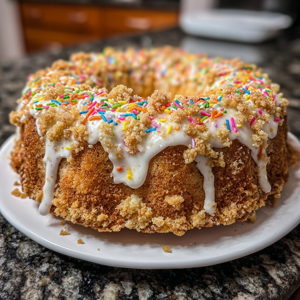 Geburtstagskuchen mit Streuseln