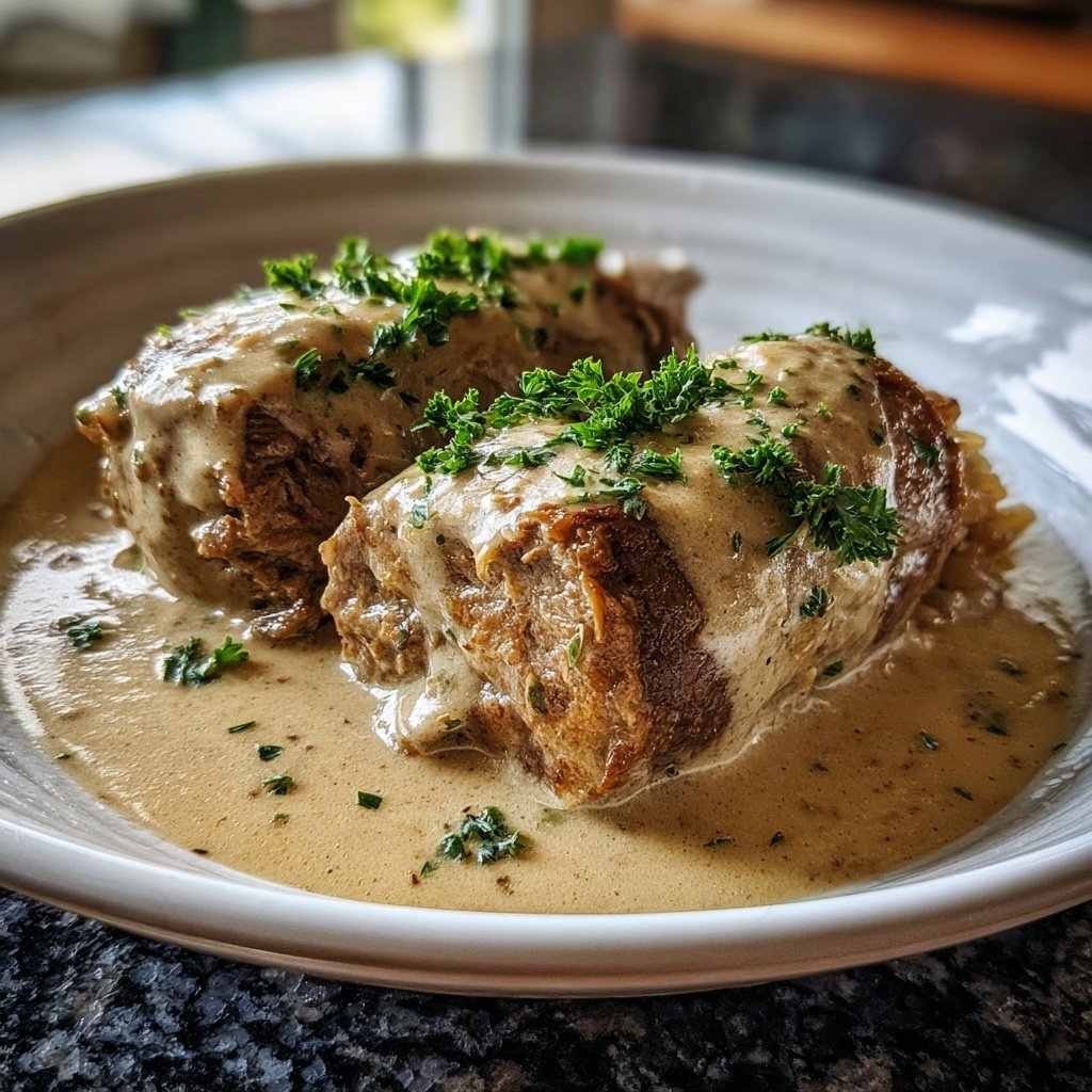 Hausmannskost Rinderrouladen mit Rahmsoße