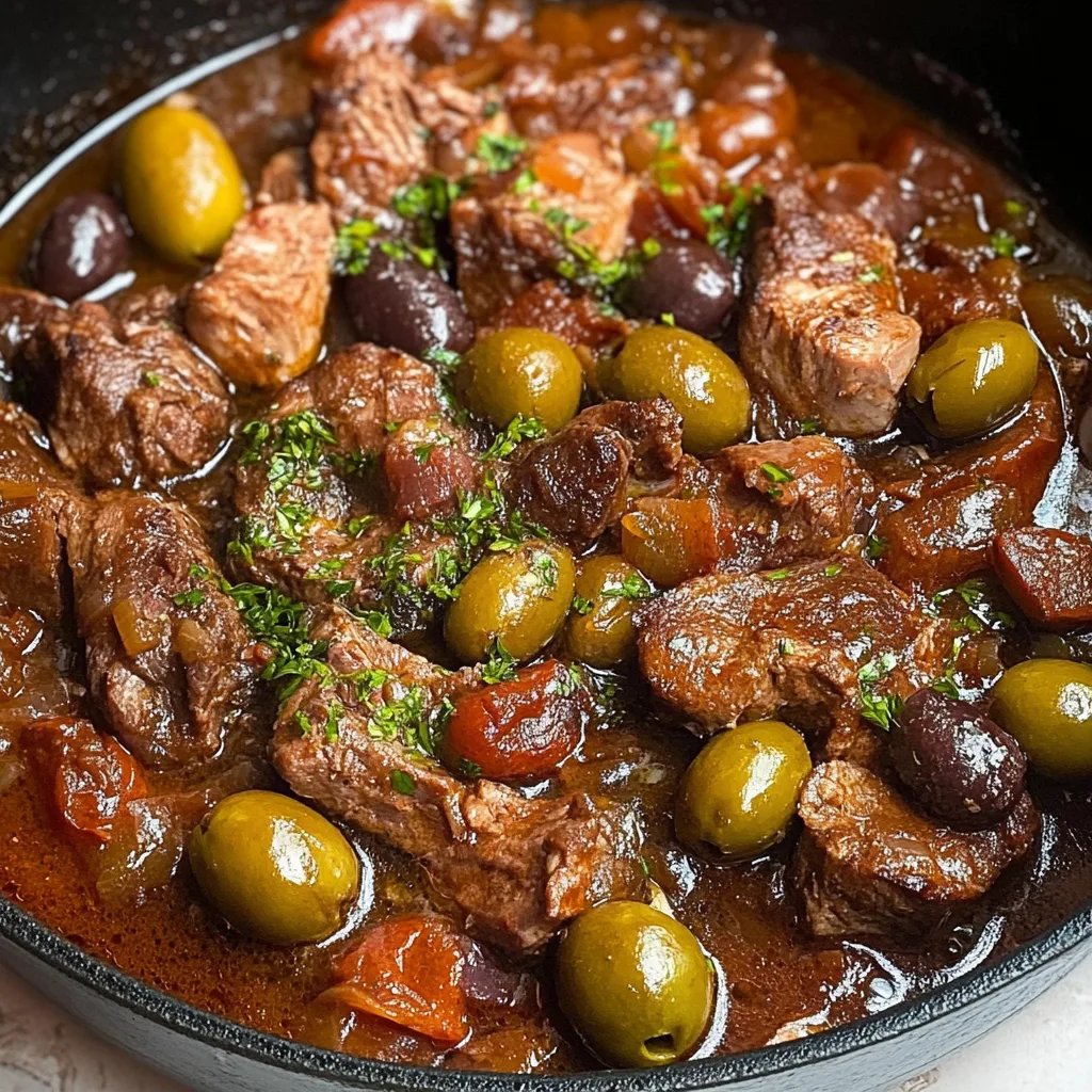 Sauté de veau aux olives