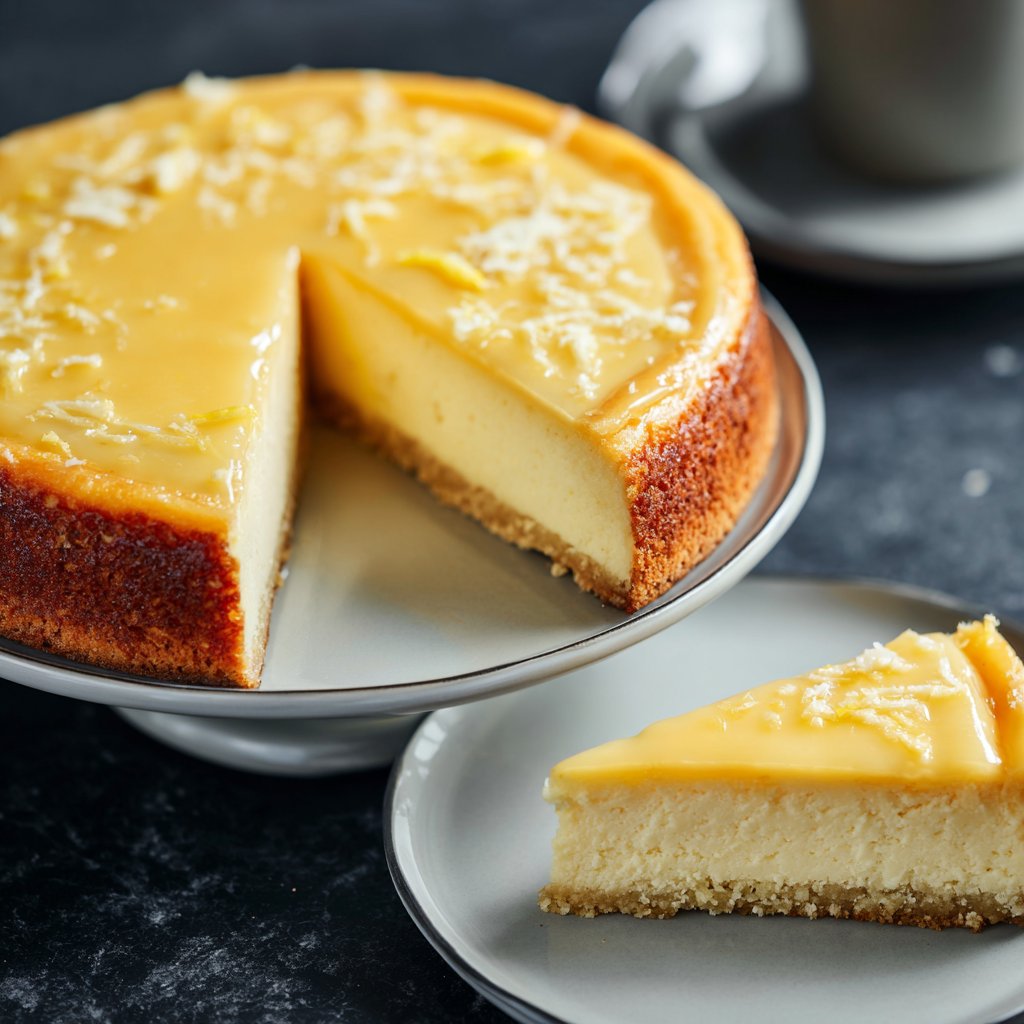Käsekuchen mit Zitronenguss