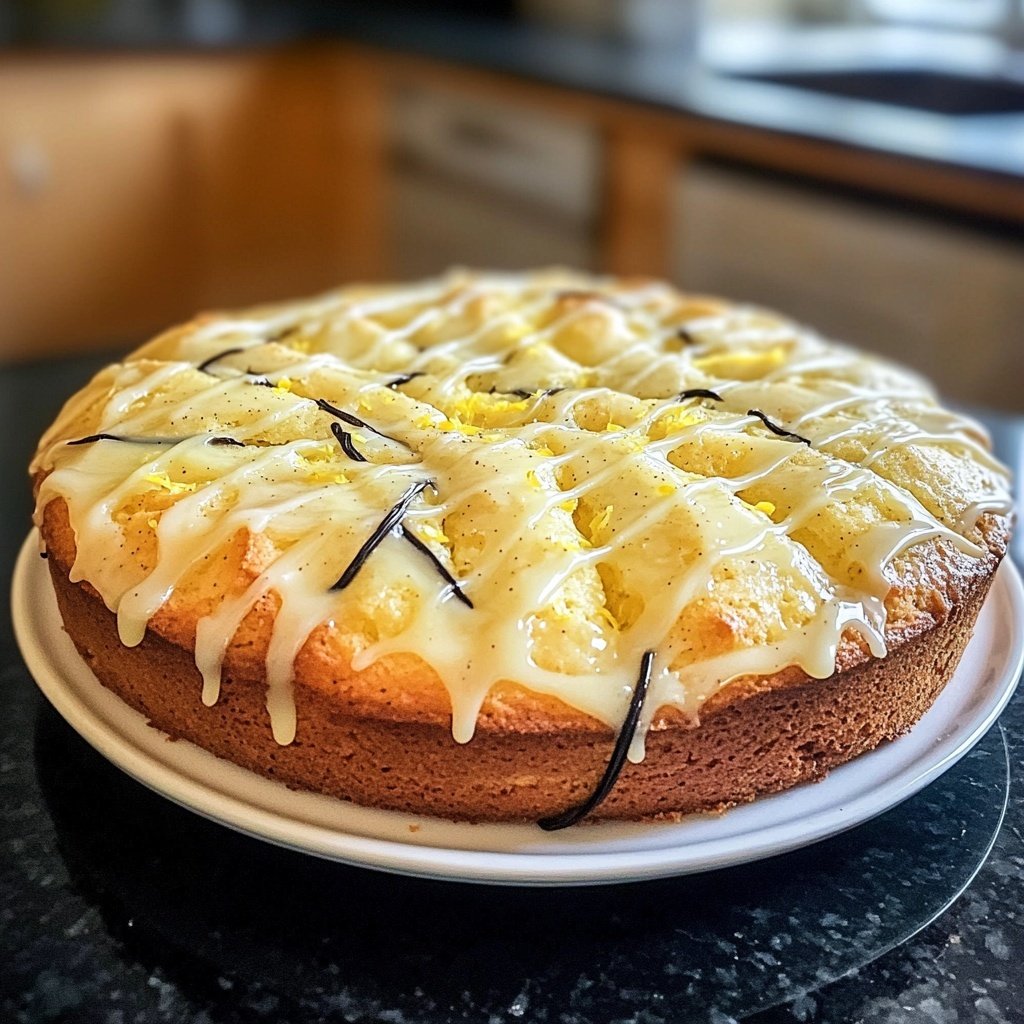 Zitronenkuchen mit Vanille