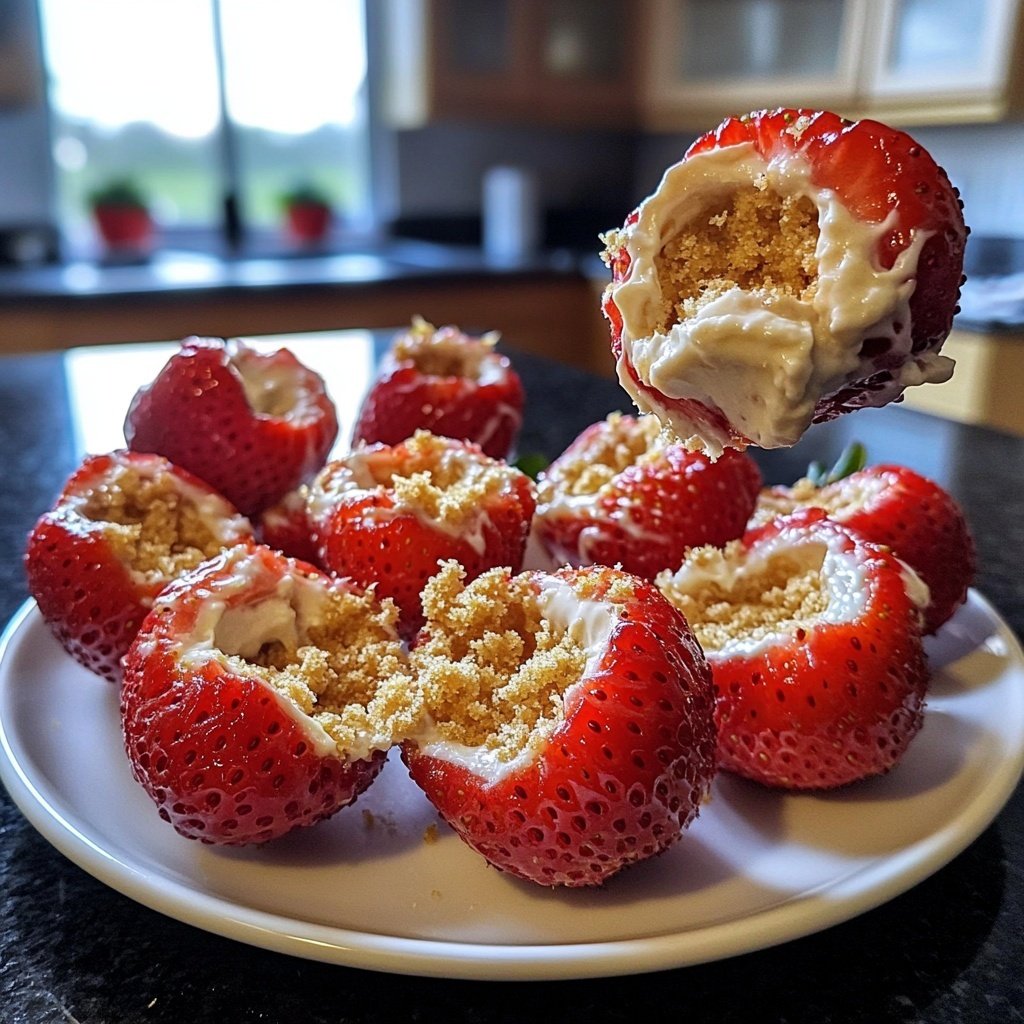 Gefüllte Erdbeeren mit Cheesecake