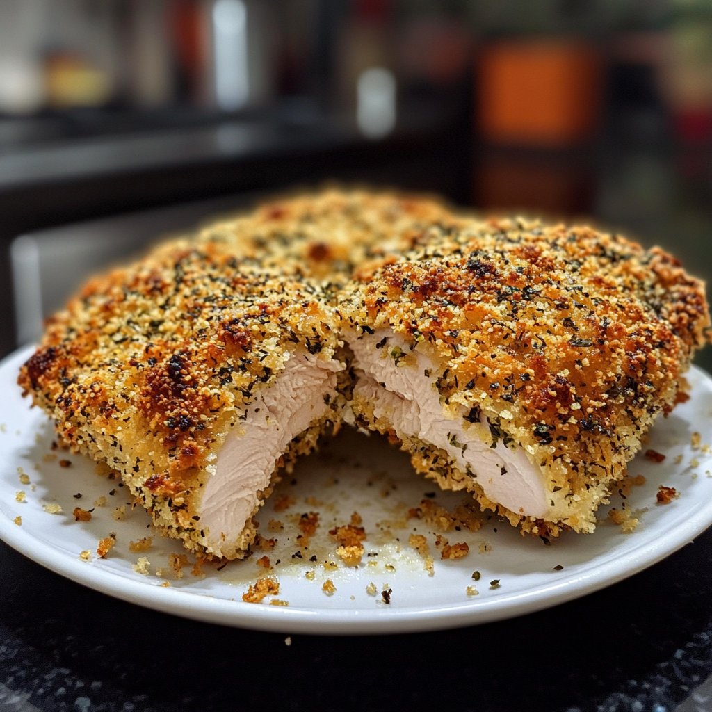 Hähnchenbrust mit Kräuterkruste