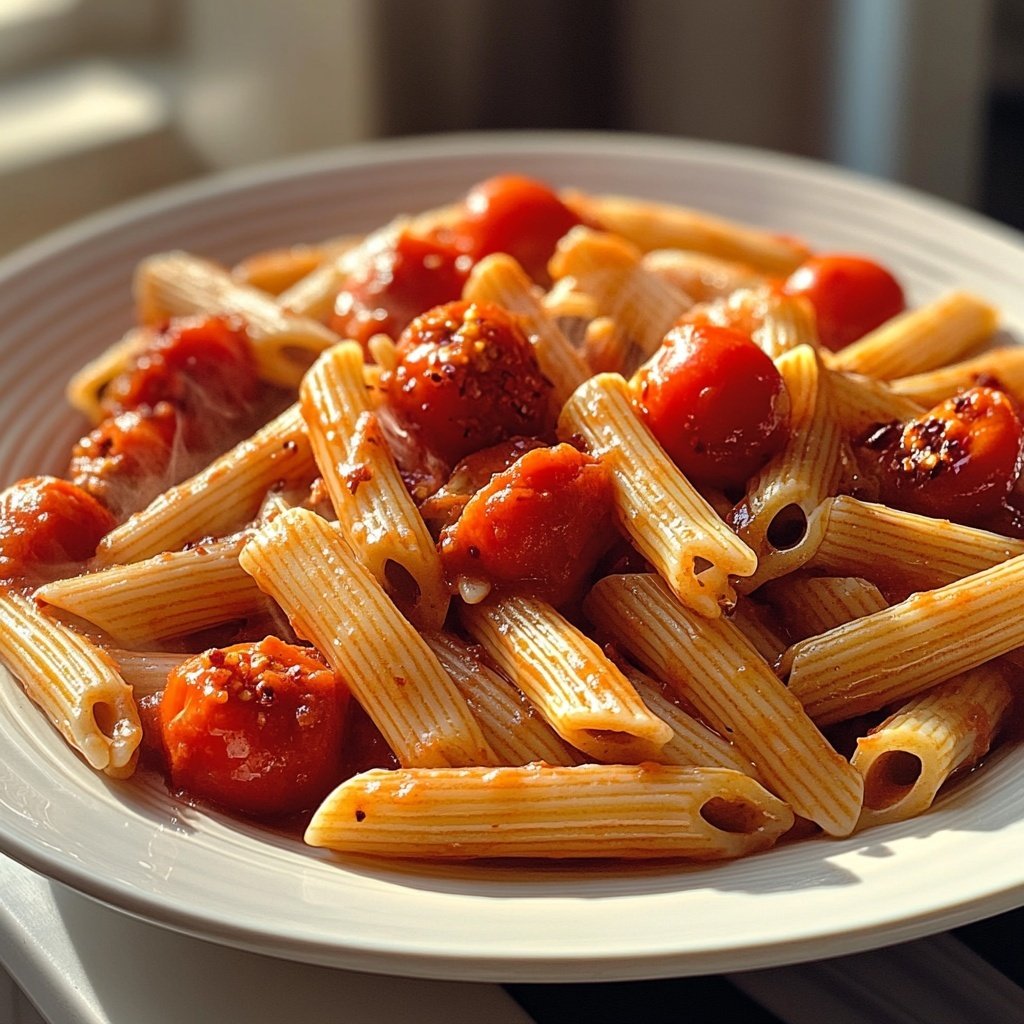Penne Arrabbiata mit frischen Tomaten