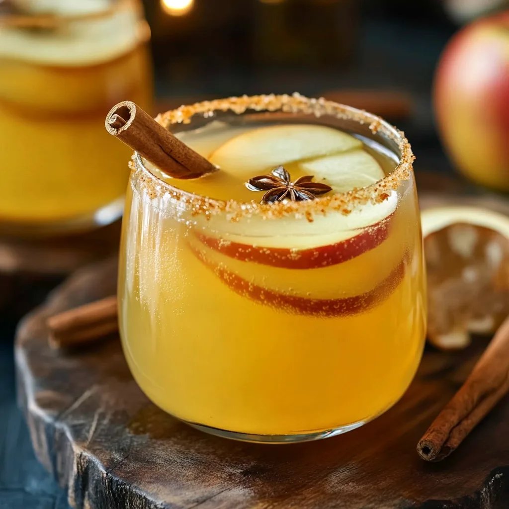Caramel Apple Spritz Mocktail