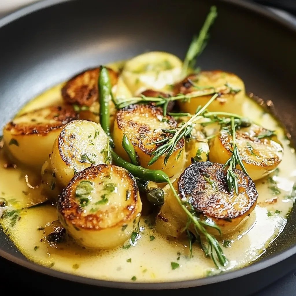 Kartoffel-Pilz-Pfanne mit grünen Bohnen